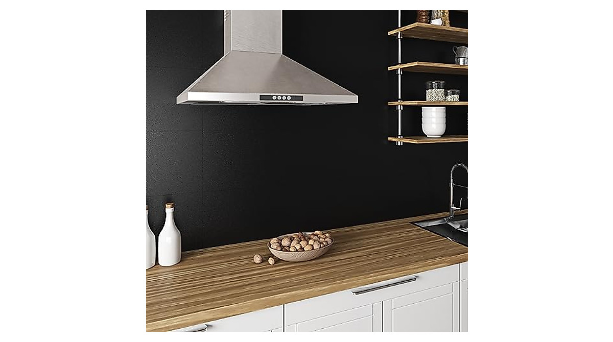Livelynine Black Peel and Stick Floor Tiles - 4-Pack