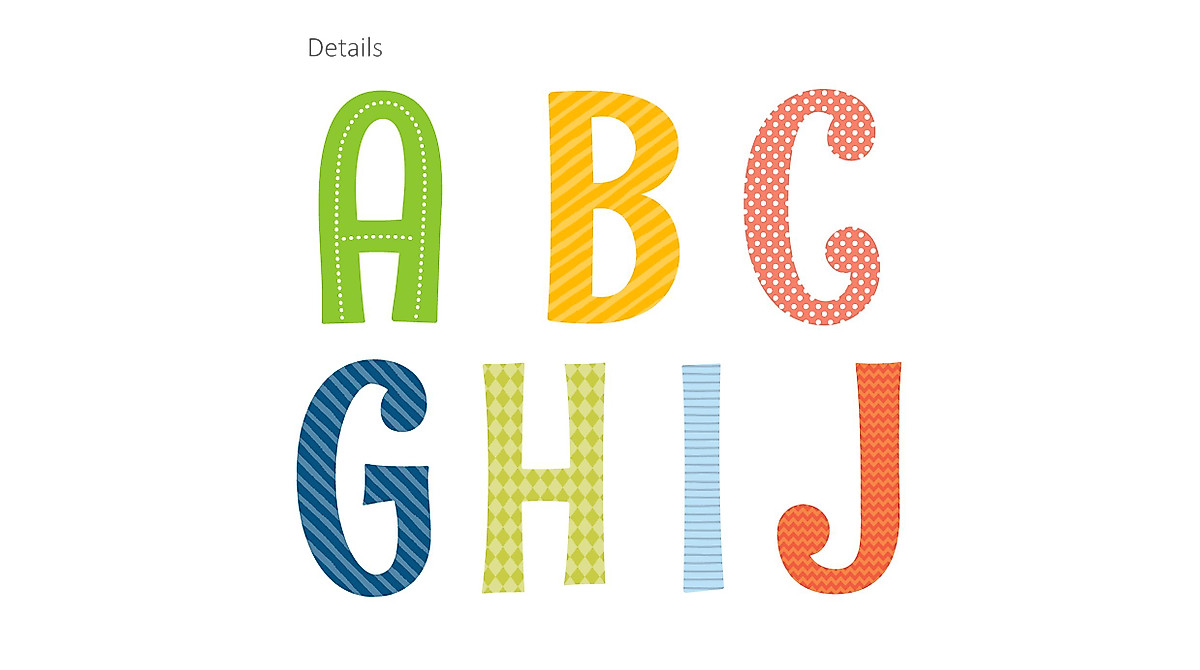 DECOWALL Uppercase Alphabet Kids Wall Stickers
