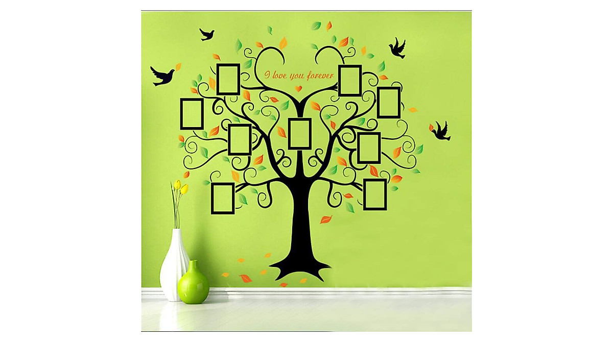 Pinenjoy Large Family Tree Wall Sticker - Removable Vinyl Decal 63x80in