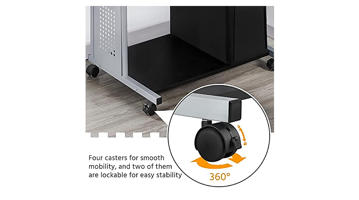 Topeakmart 3 Tier Computer Desk – Space-Saving Home Office Solution