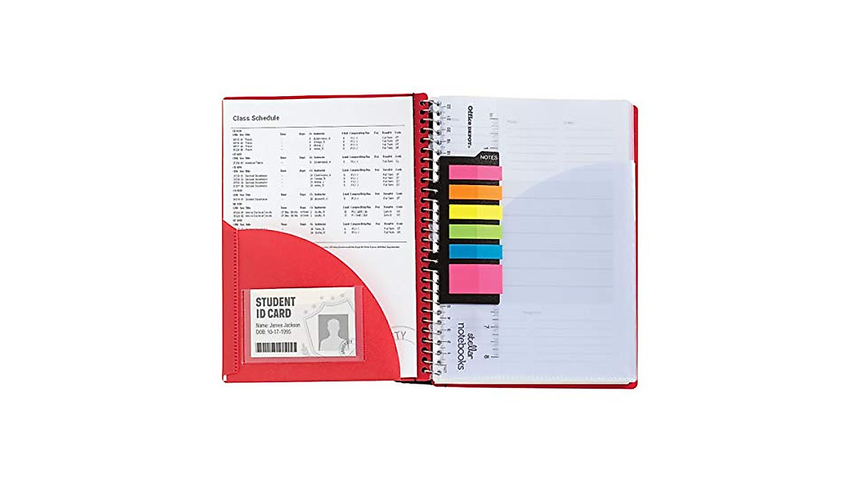 Office Depot Spiral Poly Notebook - Durable 3-Subject, College Ruled