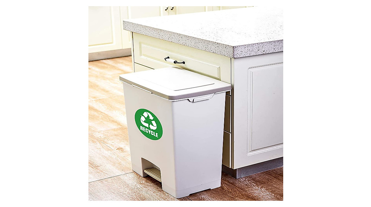 18pcs Recycling Stickers for Clear Garbage Sorting Bins