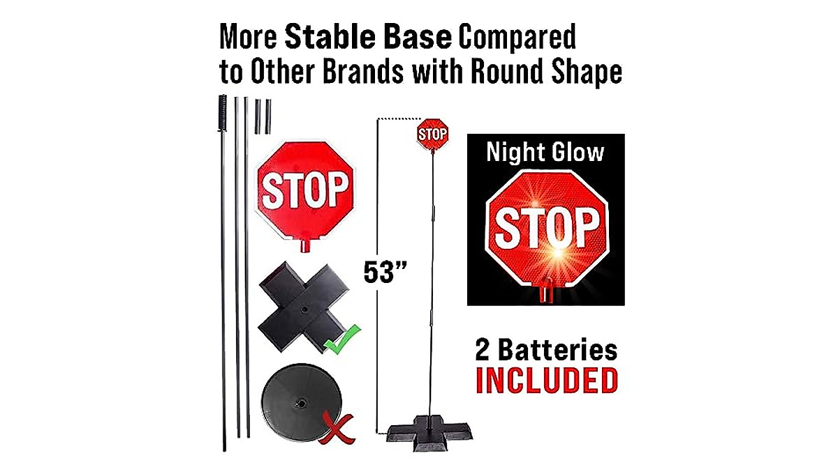 Flashing LED Stop Sign Parking Assistant for Garage