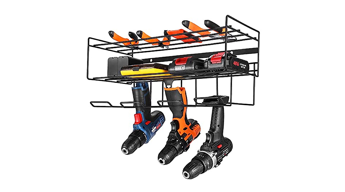 Soldow Power Tool Organizer - Heavy Duty Wall Mount Drill Rack