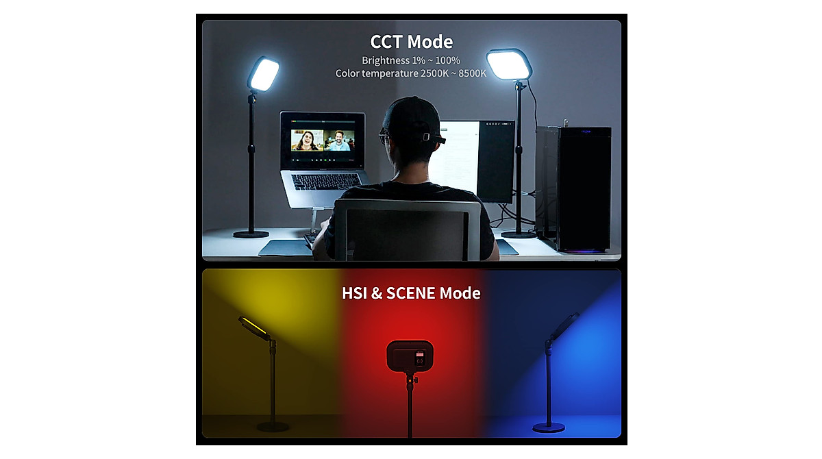 RaLeno Streaming Key Light with RGB - Studio Light for Livestreams