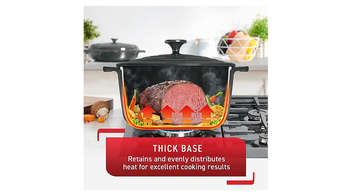 T-fal 6 Quart Enameled Cast Iron Dutch Oven