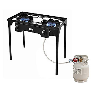 Détendeur Haute Pression Propane 0-30 PSI Avec Manomètre Et Tuyau De 12 Pieds - Raccord POL 3/8" Femelle