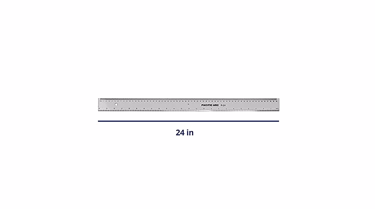 Pacific Arc 24 Inch Clear Plastic Ruler - Durable, Accurate & Perfect ...