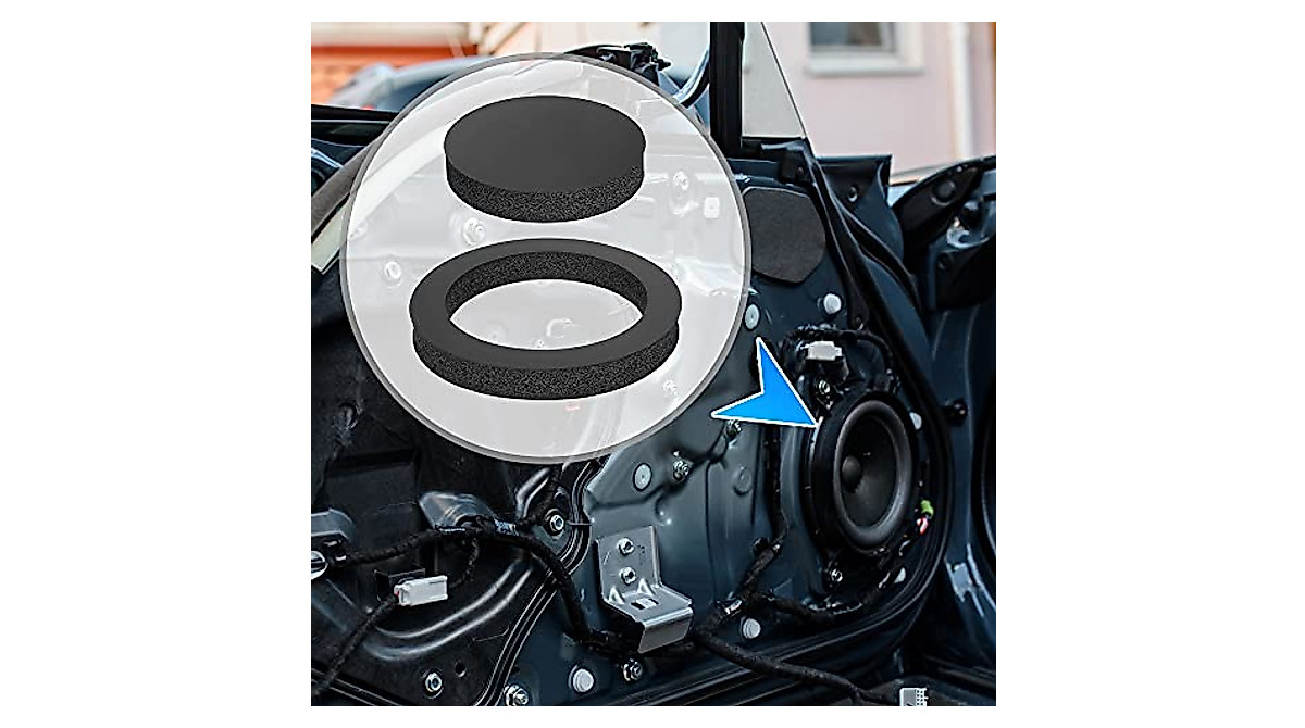 X AUTOHAUX 4 Pack Foam Speaker Rings for 6-6.5