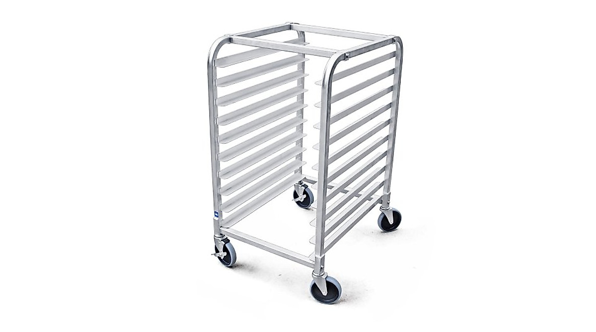 Commercial-Grade 10-Tier Aluminum Pan Rack with Wheels