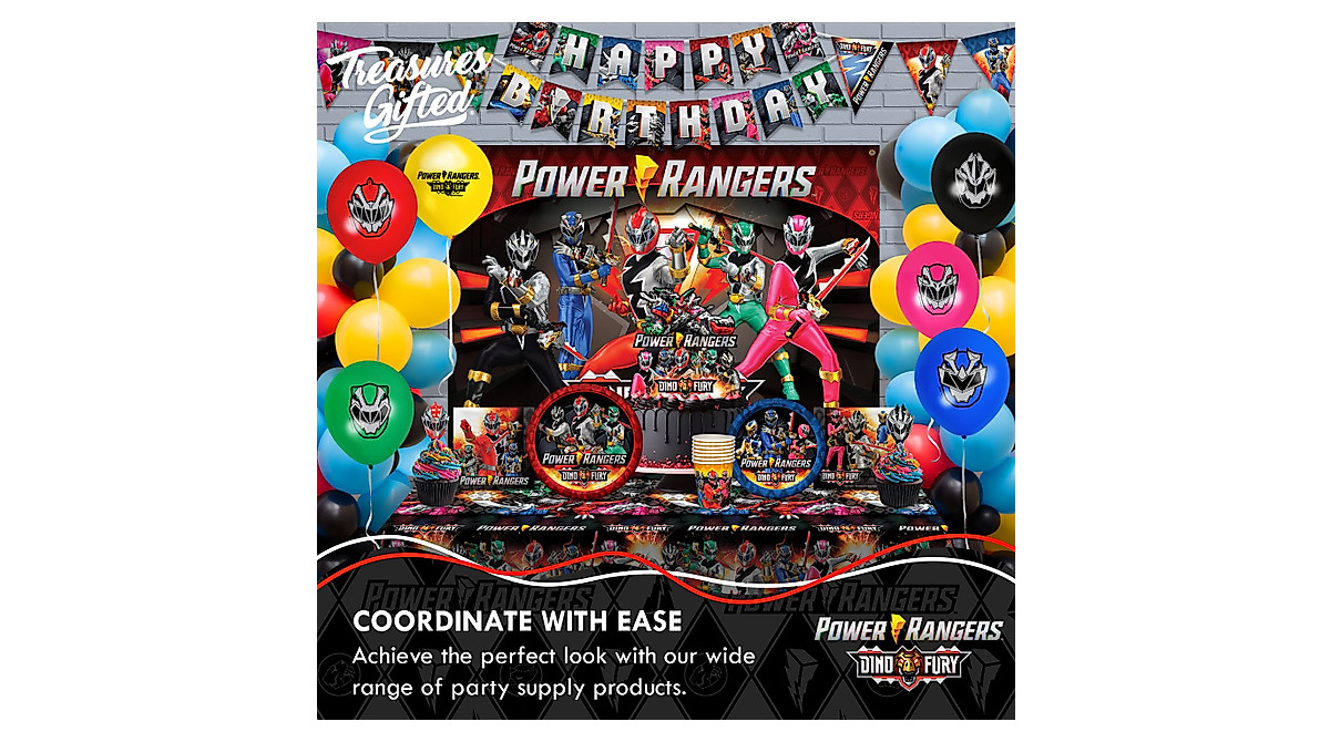 Power Rangers Cupcake Toppers & Wrappers - 24ct Party Set