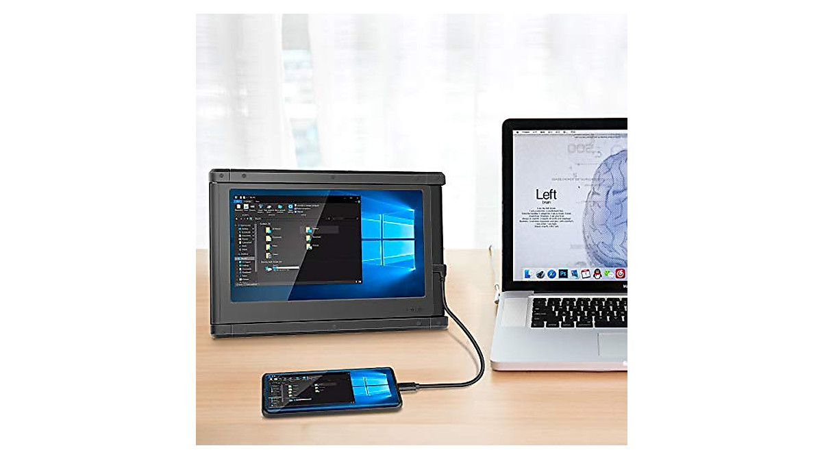 JJTechGiant Portable Dual Monitor for Laptop 12-inch FHD Screen Extender
