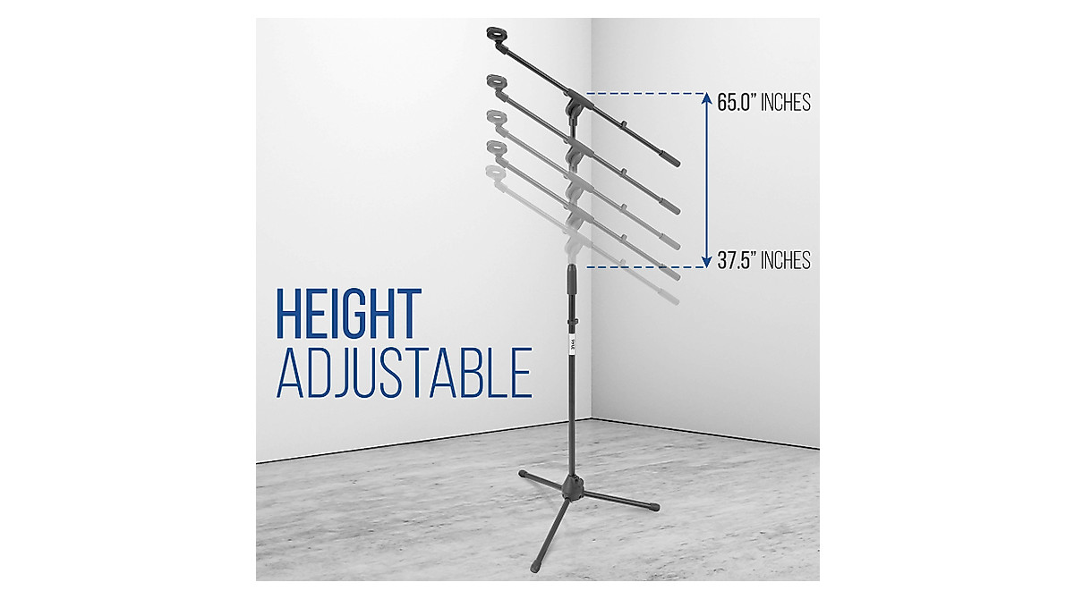 Pyle Adjustable Tripod Microphone Stand - Versatile & Portable