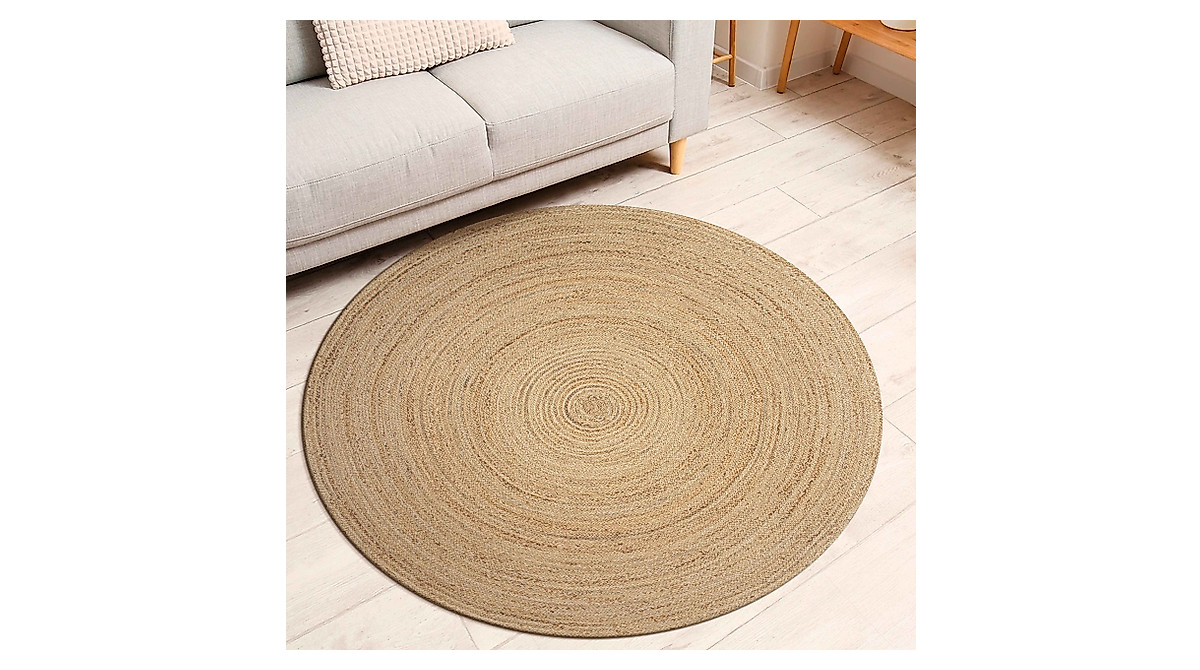 THE BEER VALLEY Jute Braided Rug - 6' Round