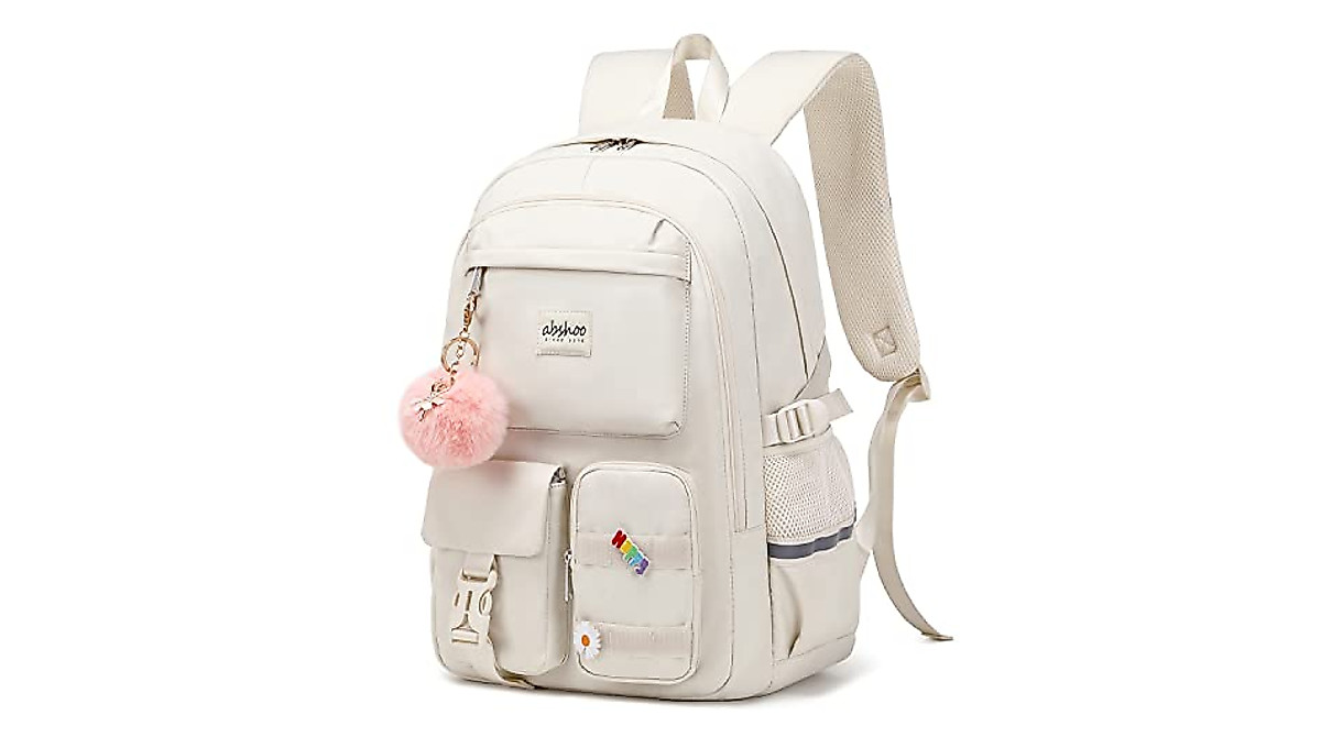 Stylish abshoo Big Student Laptop Backpack in Beige