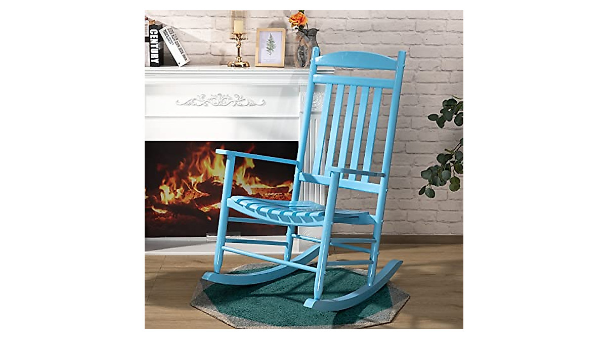 ALIMORDEN Blue Rocking Chair - Durable & Comfortable