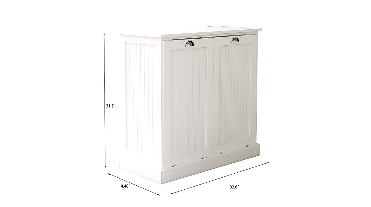 RASOO Double Tilt Out Trash Cabinet - Space-Saving Laundry Sorter