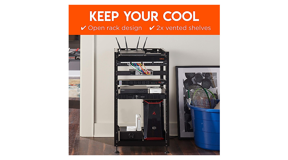 ECHOGEAR 20U Rack: Wall-Mountable Server & AV Gear