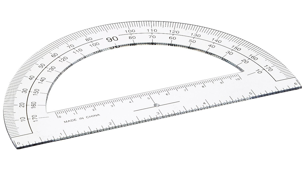 Sparco Plastic Protractor 6-Inch Clear Precision Tool for Geometry and ...
