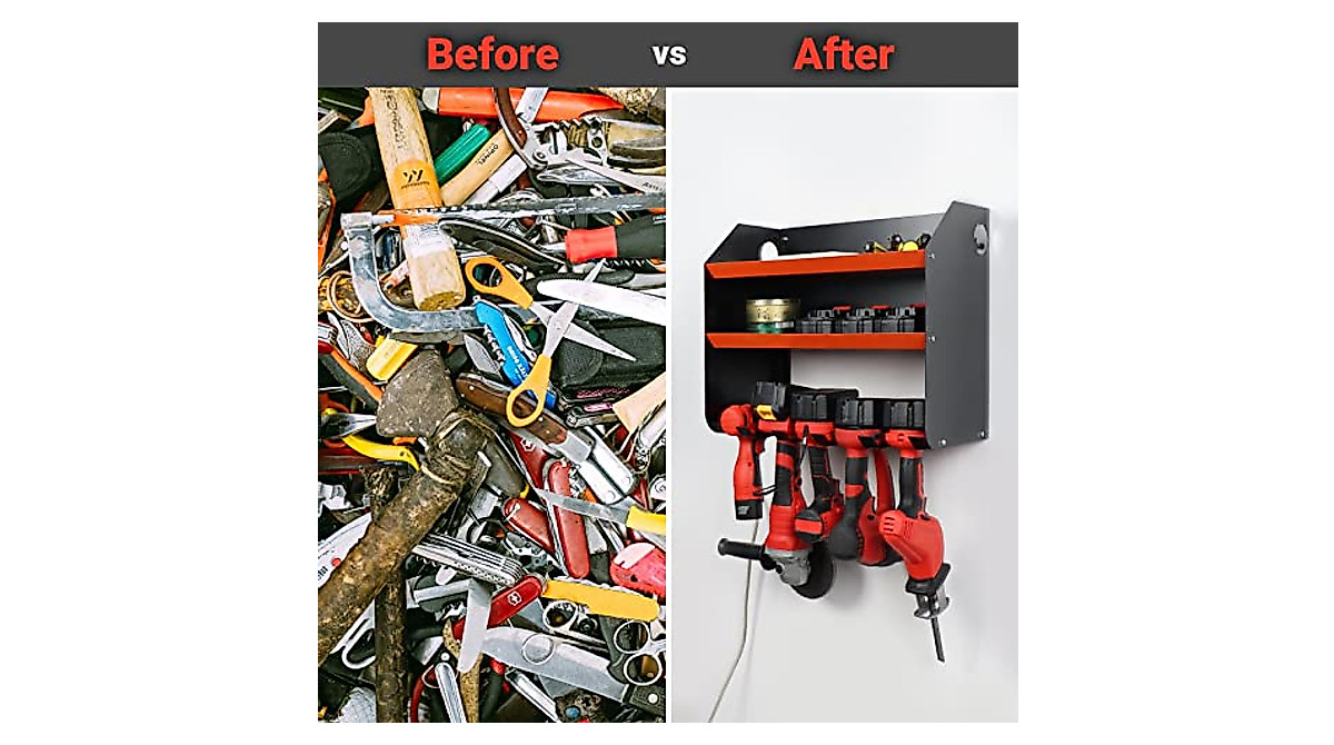 Wallmaster Power Tool Organizer - Heavy Duty Drill Holder