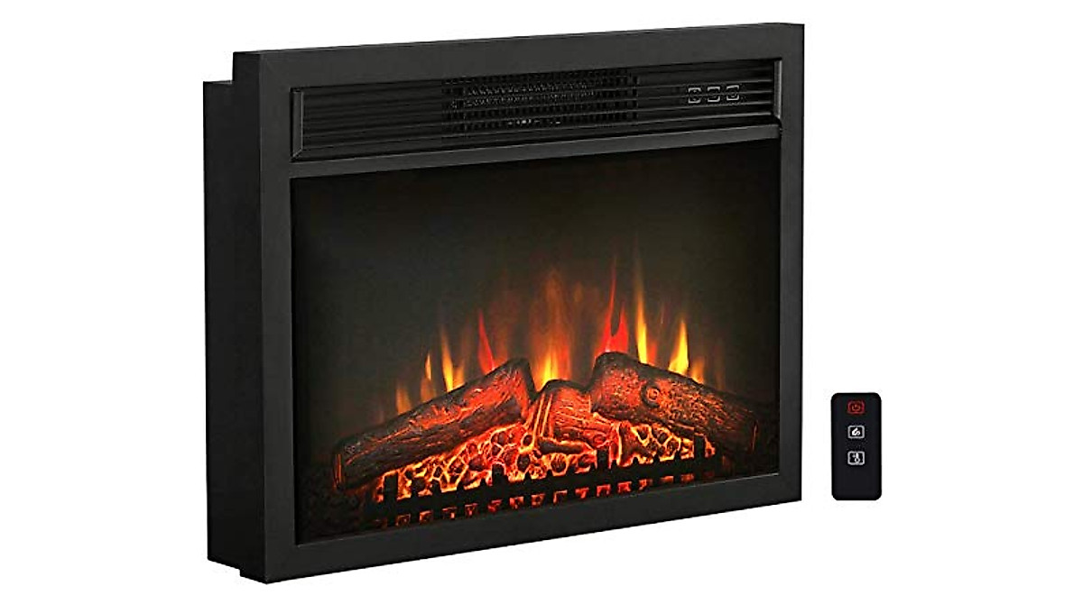MATHROSE 26 Inch Electric Fireplace Insert - Cozy Flame Effect