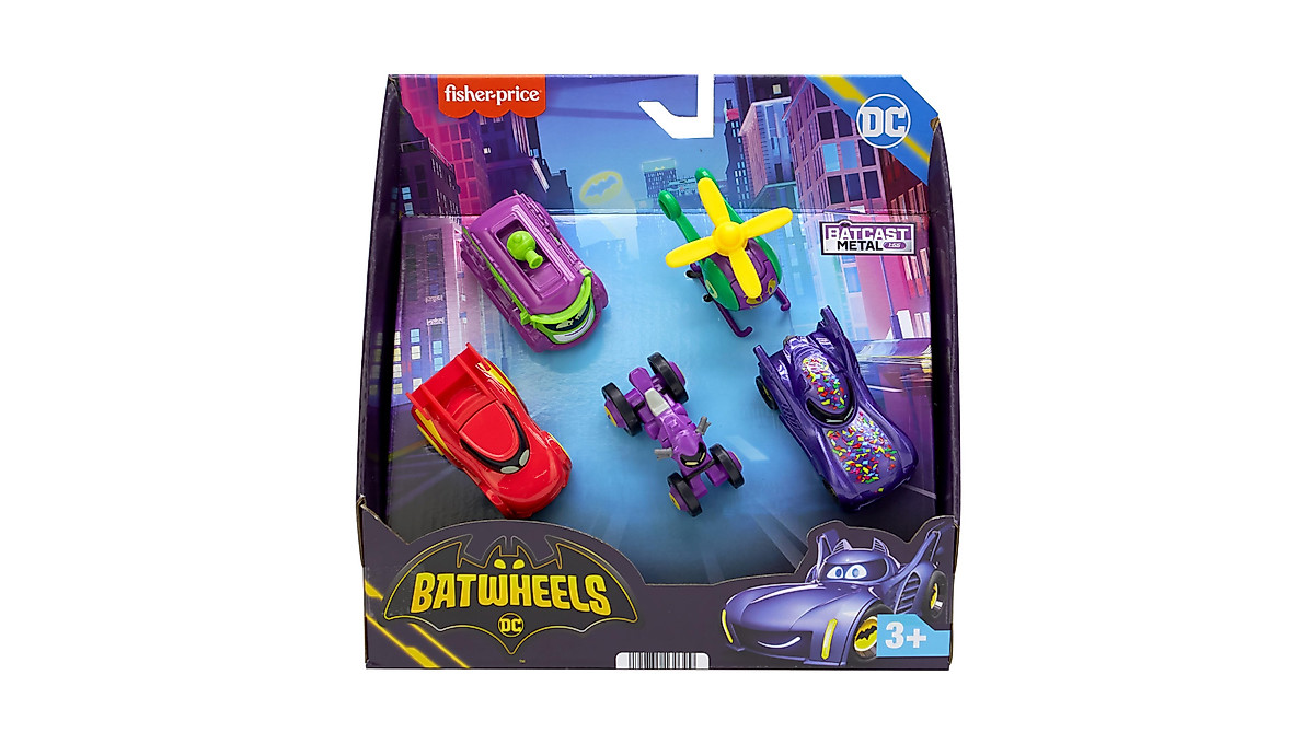 Fisher-Price Batwheels Diecast Toy Cars 5-Pack | Action & Imagination