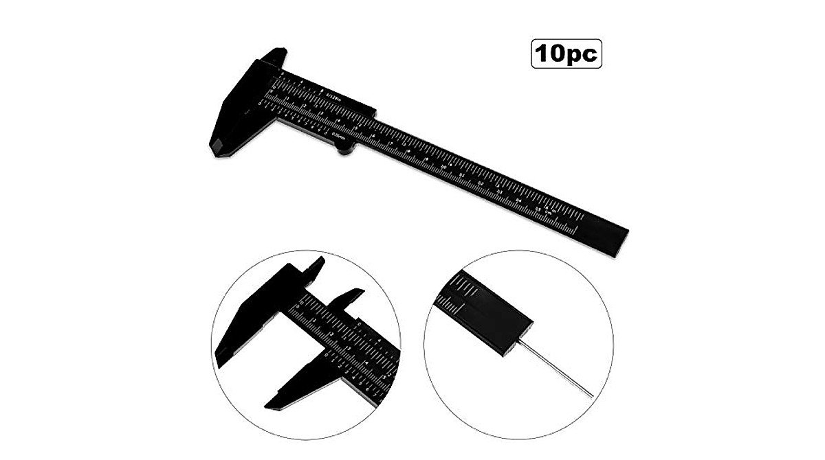Mini Plastic Calipers - Precise 10-Pack for Measuring Small Items