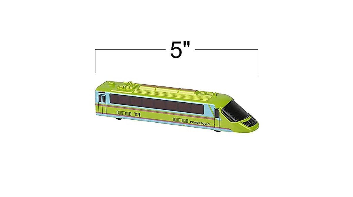 ArtCreativity High Speed Pullback Trains for Kids - Set of 12