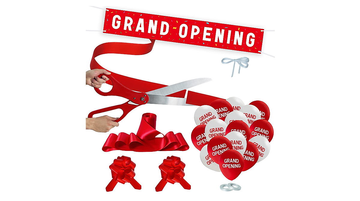 Grand Opening Ribbon Cutting Kit with 25