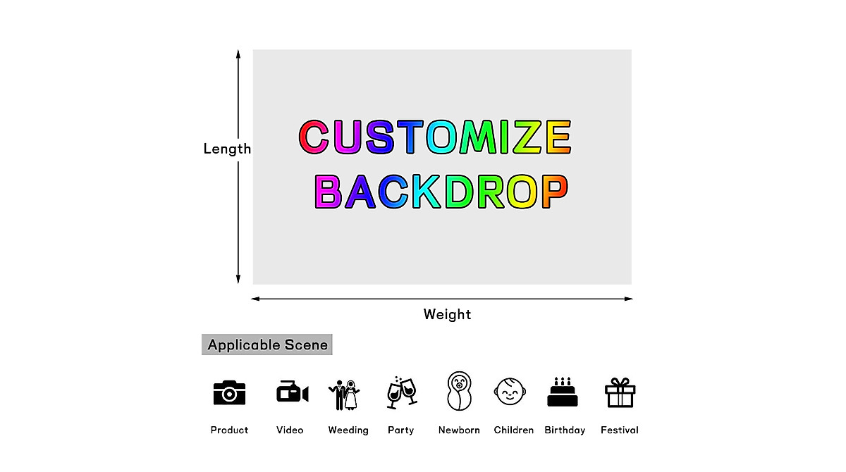 Custom 10x8ft Backdrop with Personalized Design for Events