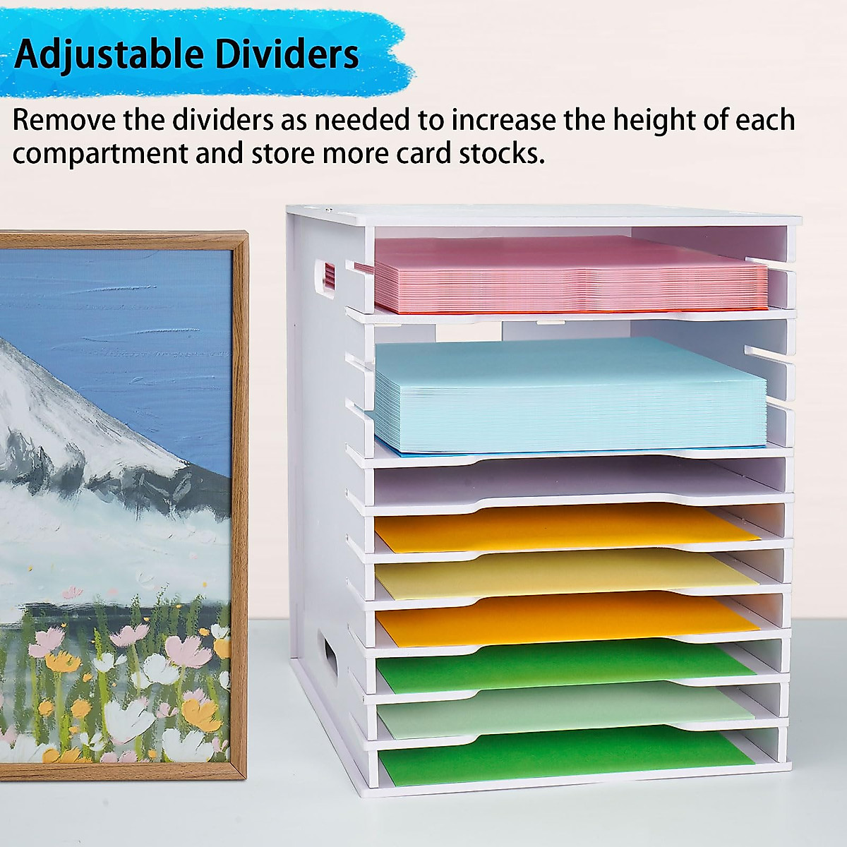 Organize with SANFURNEY Scrapbook Paper Rack - 12 Tier