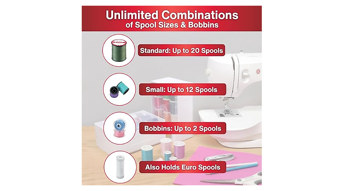 SINGER Double-Sided Thread Spool Organizer for Crafters
