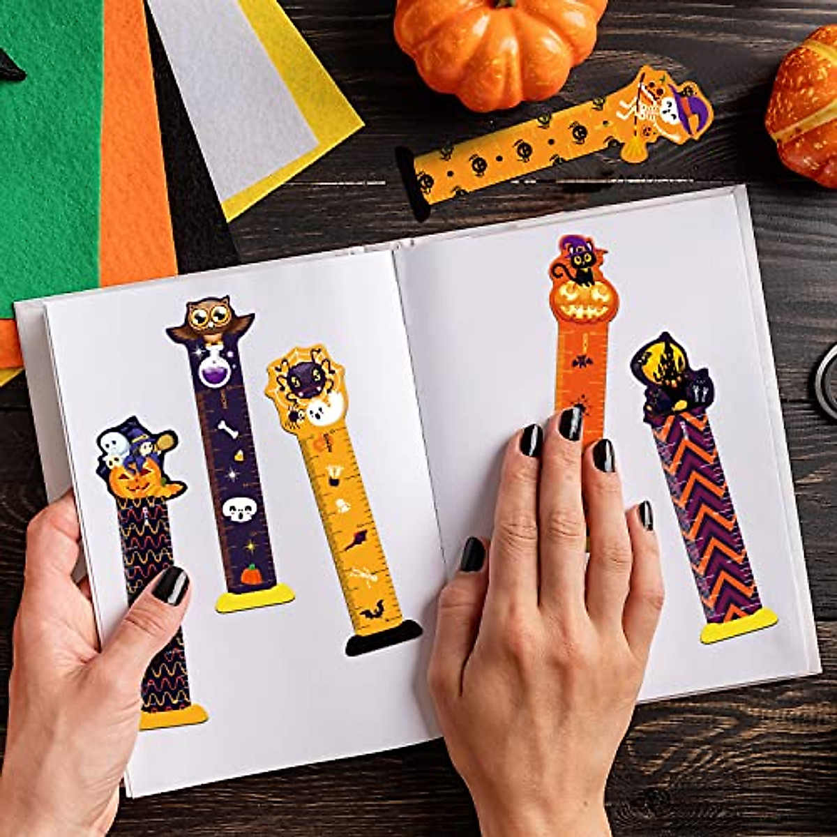 60 Halloween Bookmark Rulers for Kids - Fun Page Markers
