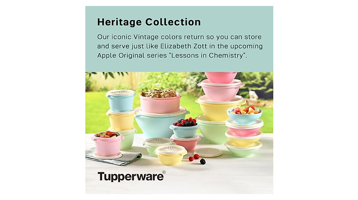 Tupperware Heritage Cookie Canister - Vintage Pink, 7.6 Cups