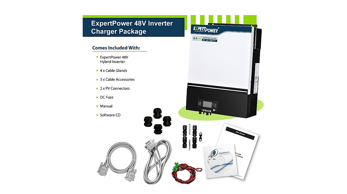 ExpertPower 6500W Hybrid Solar Inverter with WiFi