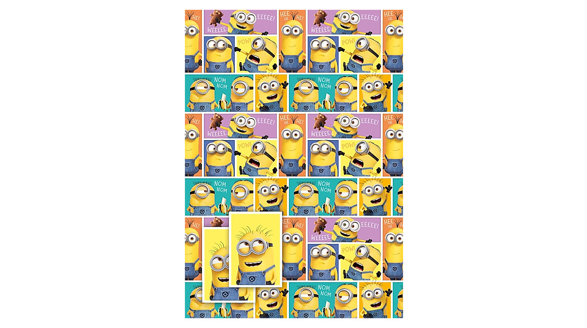3x Assorted Despicable Me Minions Gift Wrapping Paper – Limited