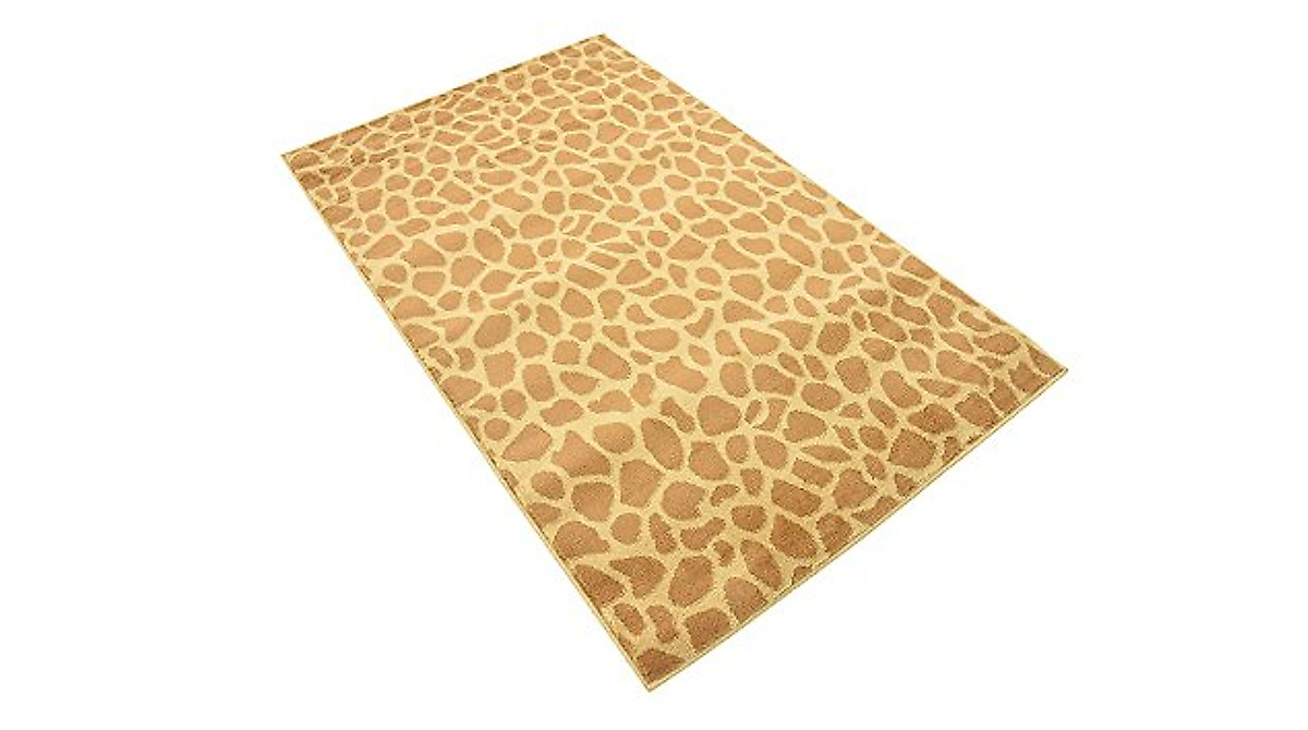 Wildlife Collection Giraffe Print Rug - Perfect for High-Traffic Areas