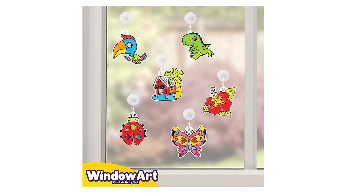Creative Kids Window Paint Art Kit - Make Your Own Suncatchers Set