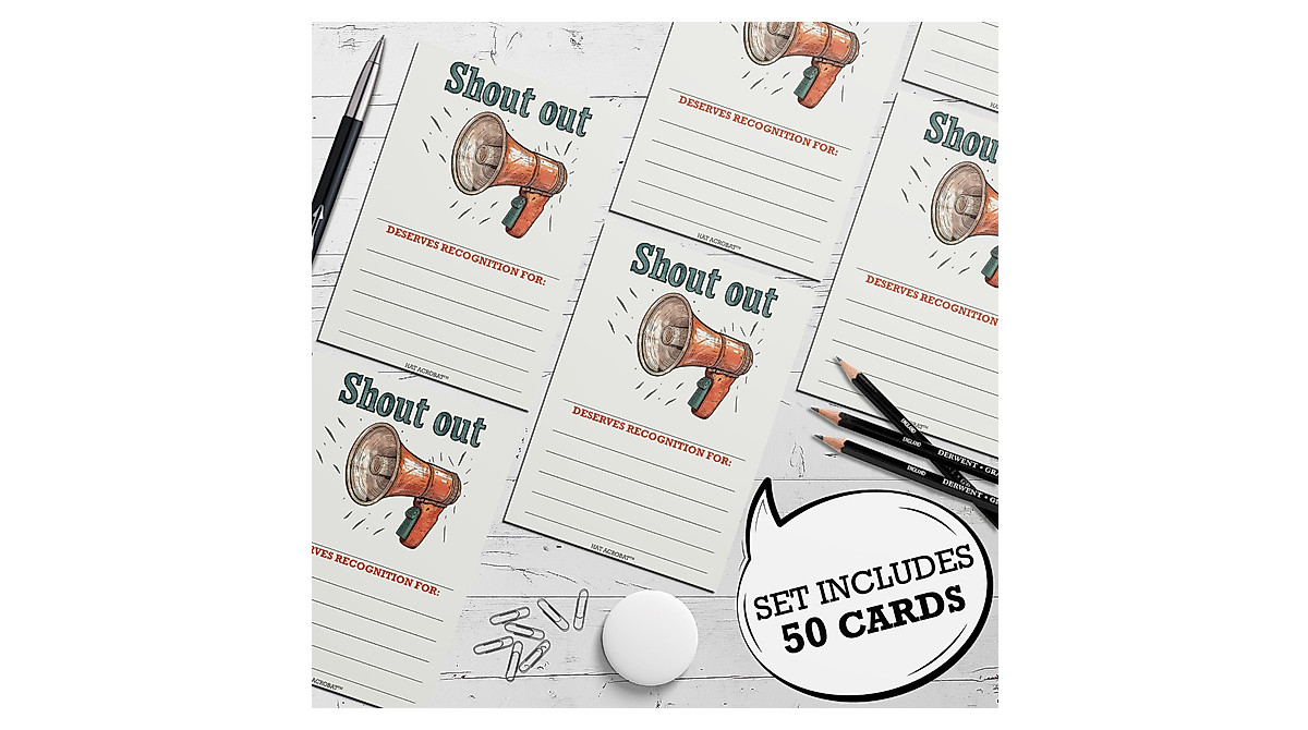 Hat Acrobat 50 Employee Recognition Cards