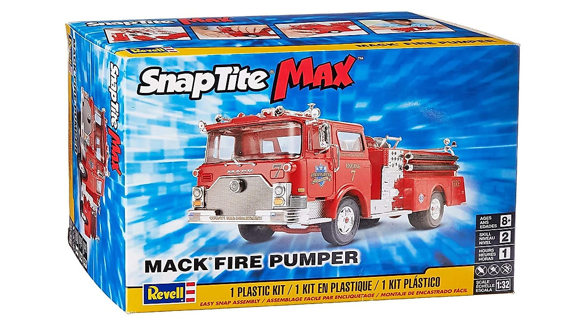 Revell SnapTite Mack Fire Pumper Model Kit 1:32 Scale