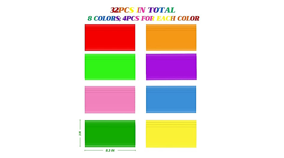 Colored Overlays for Dyslexia and Visual Stress - 32 Piece Set