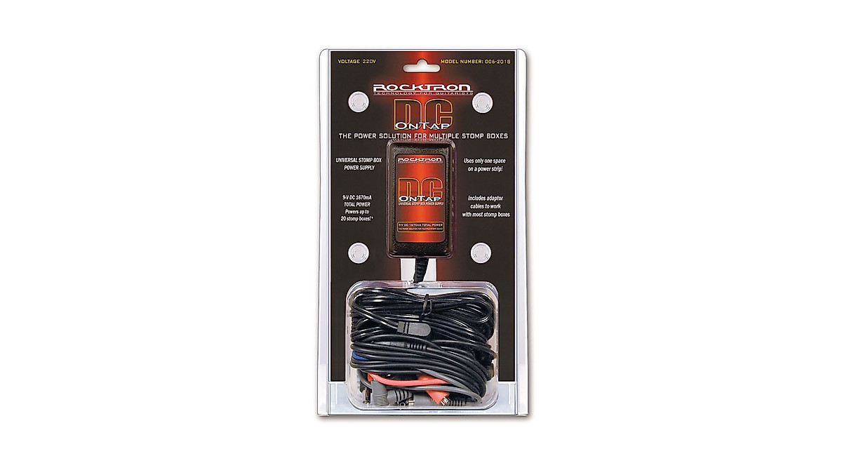 Rocktron OnTap DC Power Supply for Stomp Boxes | Universal Compatibility