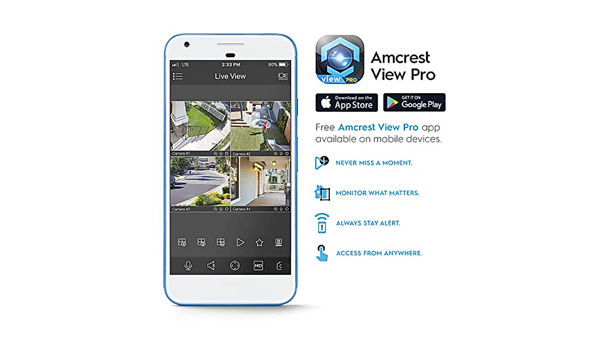 Amcrest 4K AI Camera for Outdoor Security | 129° Wide View