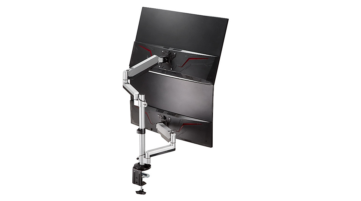 AVLT Dual Monitor Arm Mount for Ergonomic Dual Setup