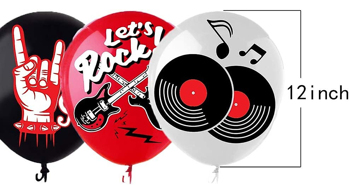 Rock and Roll Party Balloons - 12