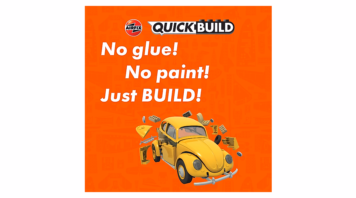 Airfix Quickbuild Volkswagen Beetle Model Kit - Easy & Fun Build
