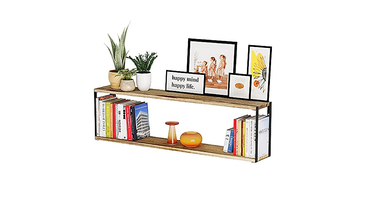 Wallniture Roca 36x6 Inch Floating Bookshelf - Modern Wall Storage