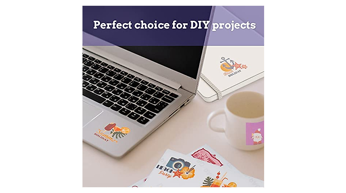 DGBDPACK Printable Clear Vinyl Sticker Paper - 20 Sheets, 8.5x11 Glossy, Waterproof For Inkjet Printers
