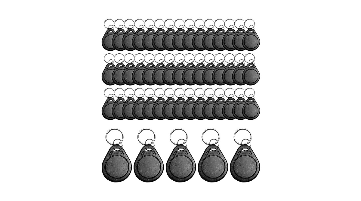 50Pcs RFID Key Fobs - T5577 Writable Card Tags