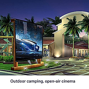 Richer-R Projector Screen, Rear Projection Screen 60-100 Inch Portable Foldable Non-crease White Projector Curtain Screen 4:3 For Outdoor Camping Movie Open-air Cinema(60in) (Color: 60in